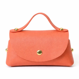 Sac à main en cuir corail